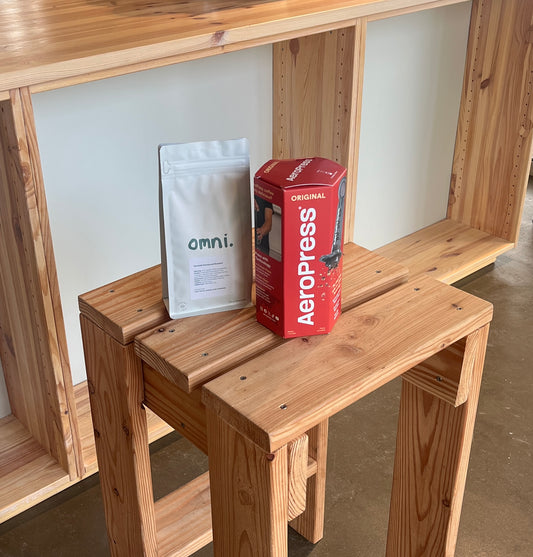 Bundle Surprise: AeroPress + 250 g hele bønner 'surprise'